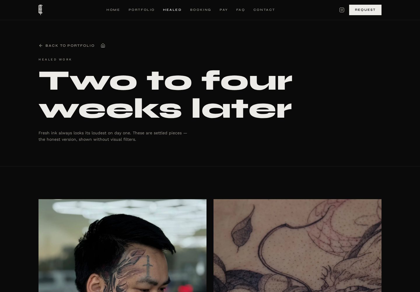 Ely Haack website — Healed Work page