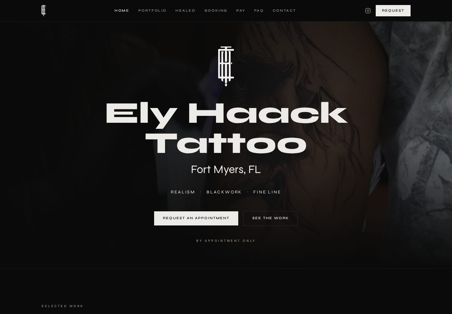 Ely Haack website — Home page