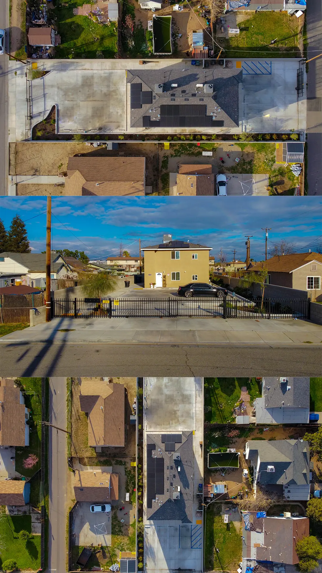 Social story collage of aerial property views