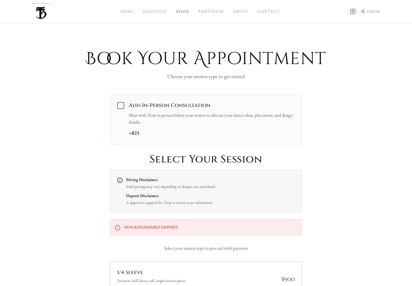 Tony Bailey Art website — Book page